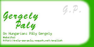 gergely paly business card